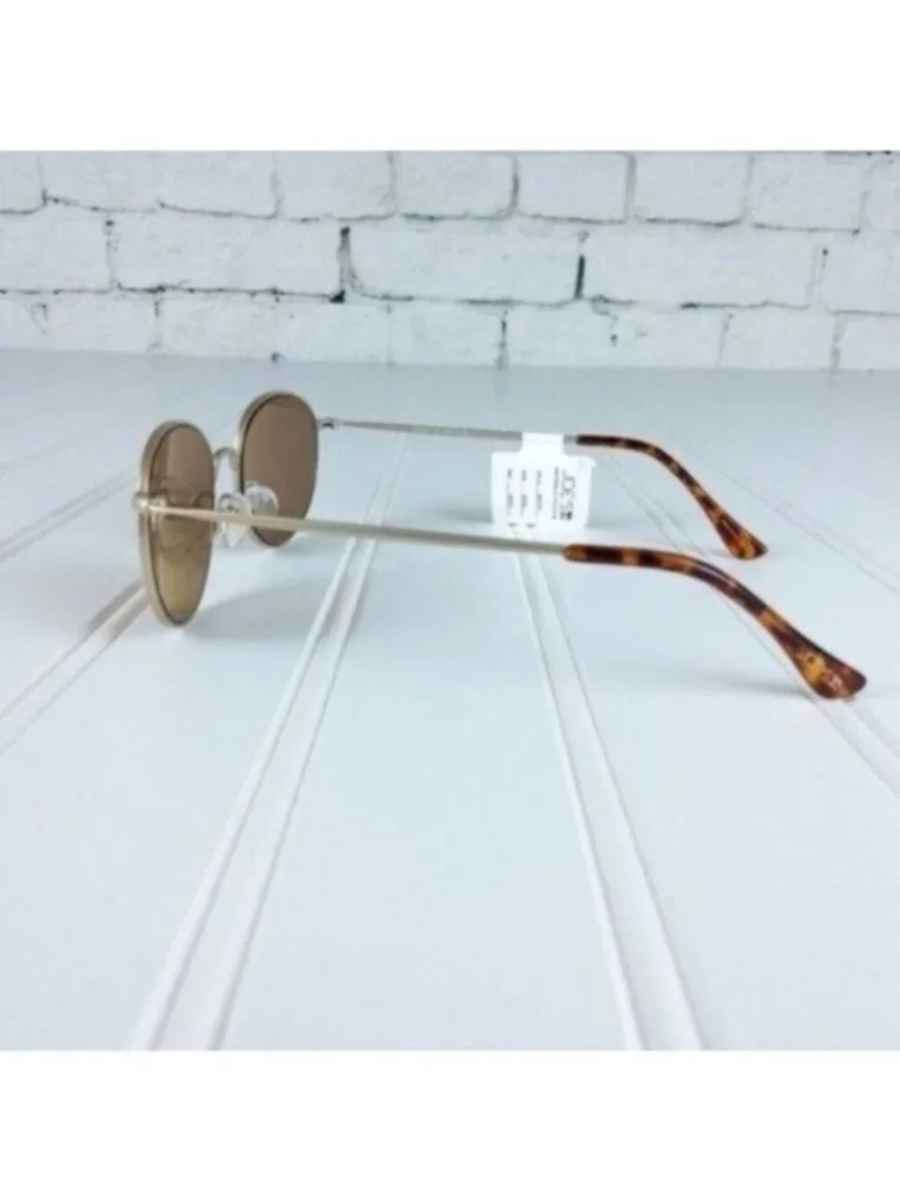 Joe's Jeans Round Wire Frame Sunglasses Pearl